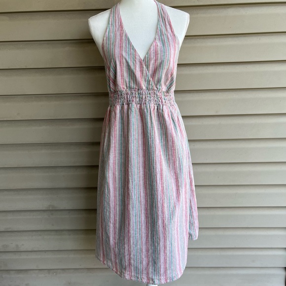 Old Navy Dresses & Skirts - •Old Navy• Maternity Linen Blend Halter Dress - Size XS